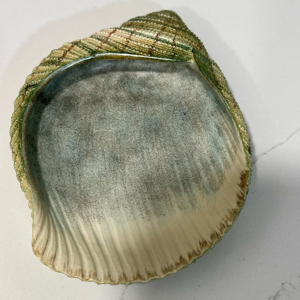 Seabreeze bath collection Soap Dish Sea Shell Or Trinket Ring Tray , Beach Decor
